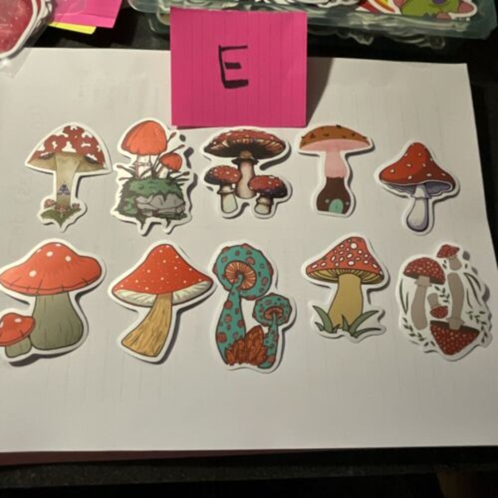 Mushroom Stickers For Laptops,tumblers,phones Scrapbooking Junk Journals Lot E